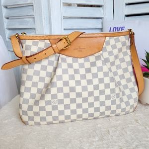 BEAUTIFUL❤ Authentic LV Siracusa MM Crossbody Bag Damier Azur